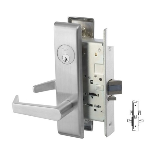 ACCENTRA (Formerly Yale) 8865FL Grade 1 Bathroom Mortise Lever Lock - Thumbturn BOTH Sides