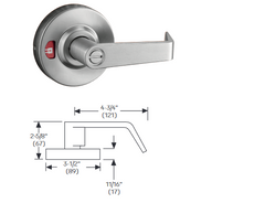 ACCENTRA YPL02 Grade 1 Privacy Cylindrical Lever Lock with Occupancy Indicator
