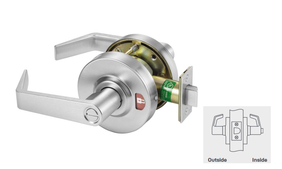 ACCENTRA YPL02 Grade 1 Privacy Cylindrical Lever Lock with Occupancy Indicator